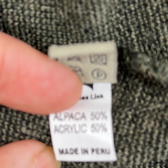 Peruvian Link Green Sweater Metal Clasps Embroidered Floral Alpaca Blend SZ M - Picture 13 of 16